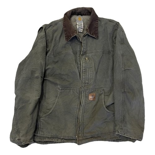 Pre-owned Carhartt Vest In Green