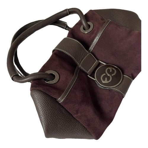 Pre-owned Escada Leather Handbag In Burgundy
