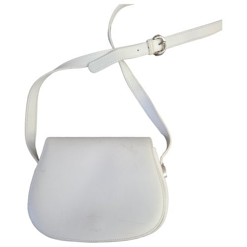 Pre-owned Versace Leather Crossbody Bag In White