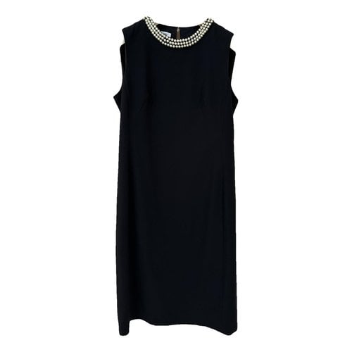 Pre-owned Moschino Silk Mid-length Dress In Black