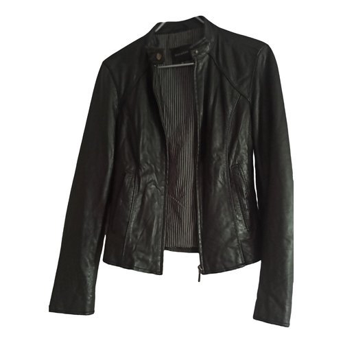 Pre-owned Oakwood Leather Short Vest In Black
