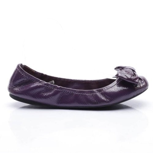 Pre-owned Miu Miu Leather Flats In Purple