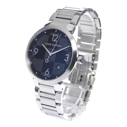 Pre-owned Louis Vuitton Tambour Watch In Black