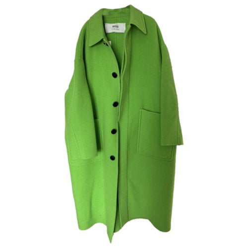 Pre-owned Ami Alexandre Mattiussi Wool Coat In Green