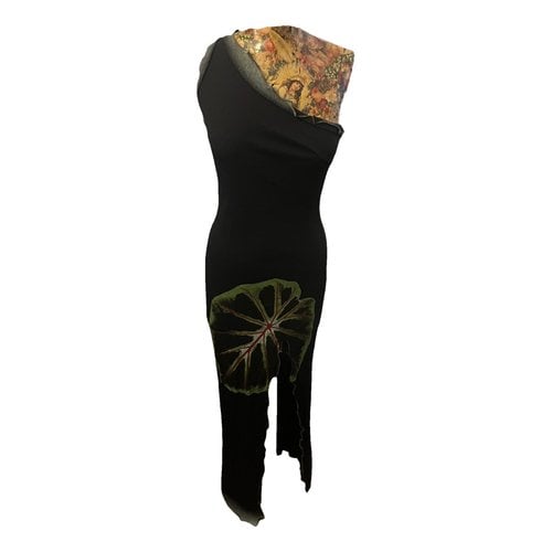 Pre-owned Christian Lacroix Maxi Dress In Black