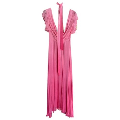 Pre-owned Guess Silk Dress In Pink