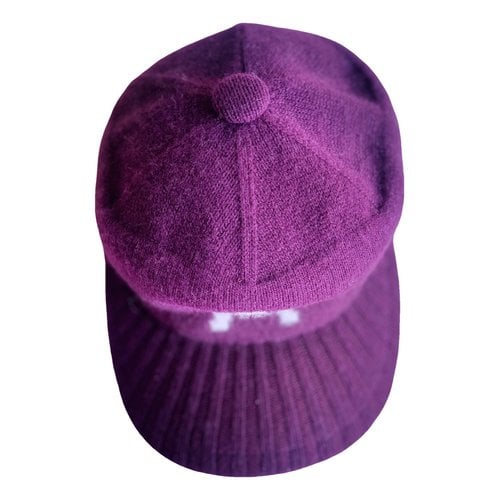 Pre-owned Ami Alexandre Mattiussi Wool Hat In Burgundy