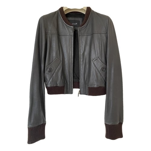 Pre-owned Isabel Marant Leather Short Vest In Brown