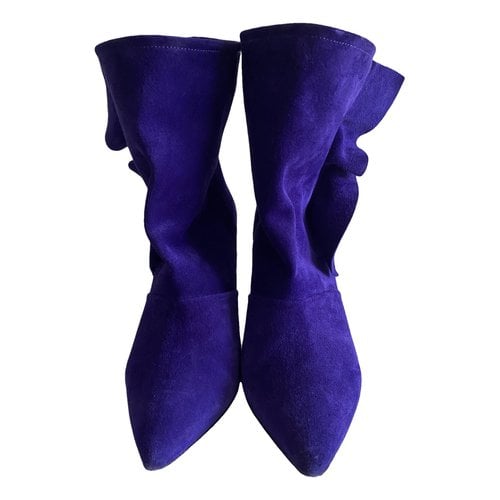Pre-owned Iro Boots In Purple