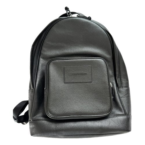 Pre-owned Emporio Armani Leather Bag In Black