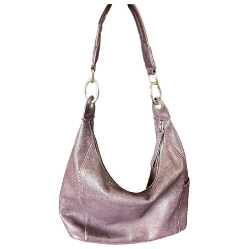 Pre-owned Longchamp Balzane Leather Handbag In Purple