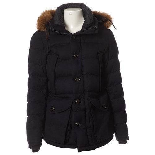 Pre-owned Moncler Wool Puffer In Black