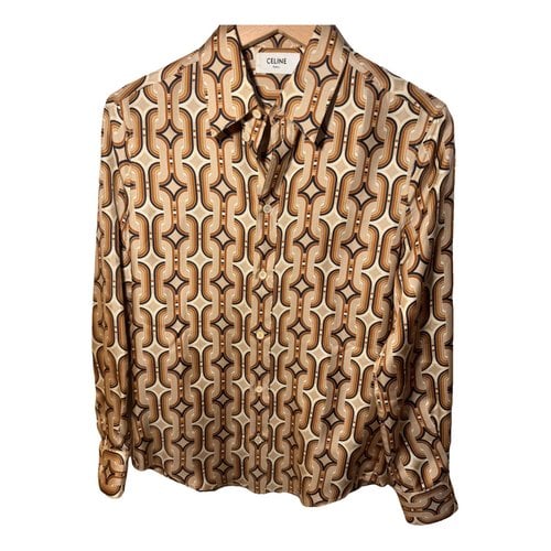 Pre-owned Celine Silk Blouse In Gold