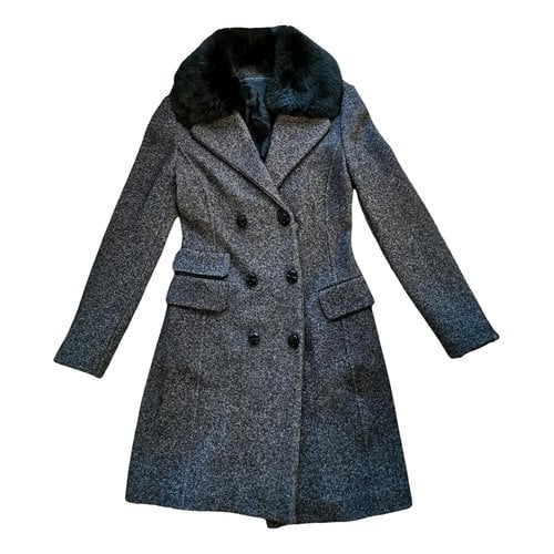 Pre-owned Ermanno Scervino Wool Cardi Coat In Anthracite