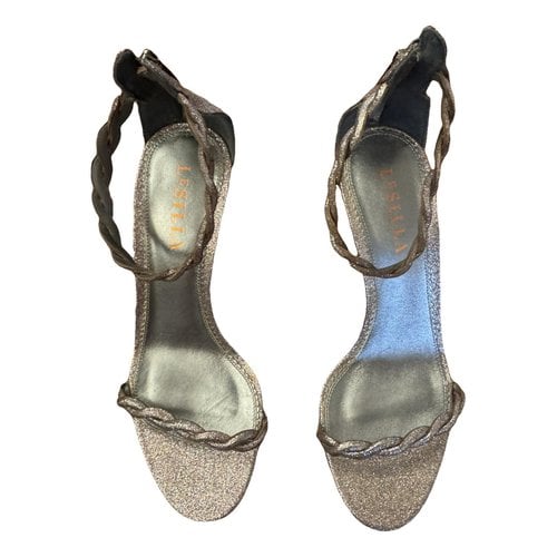 Pre-owned Le Silla Leather Sandals In Metallic
