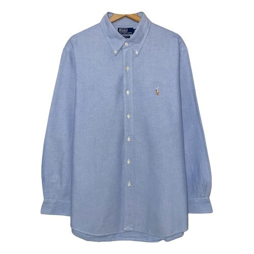 Pre-owned Polo Ralph Lauren Polo Classique Manches Longues Shirt In Blue