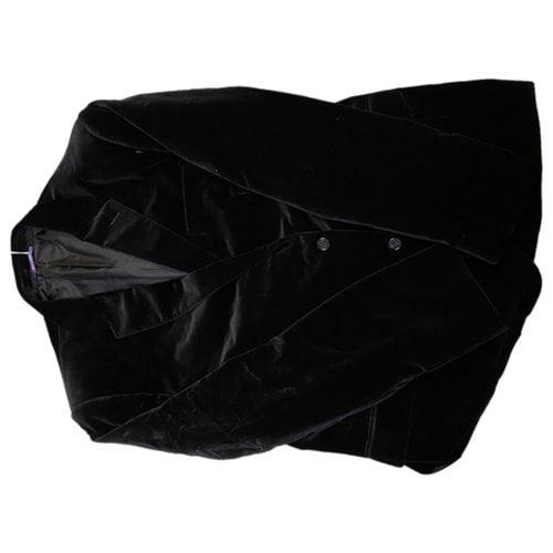 Pre-owned Ralph Lauren Purple Label Velvet Suit In Black