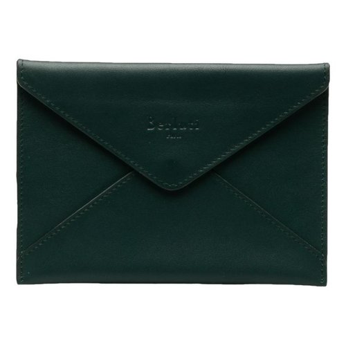 Pre-owned Berluti Leather Clutch Bag In Green