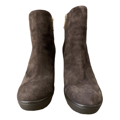 Pre-owned Hogan Leather Boots In Brown