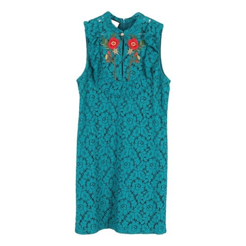 Pre-owned Gucci Mini Dress In Turquoise