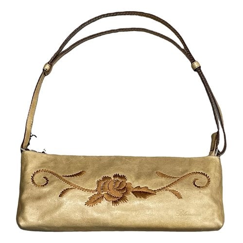 Pre-owned Blumarine Leather Handbag In Camel