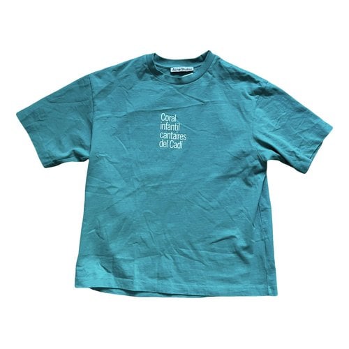Pre-owned Acne Studios T-shirt In Turquoise