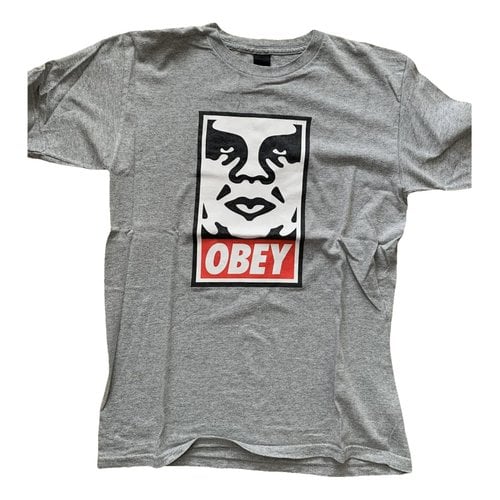 Pre-owned Obey T-shirt In Grey