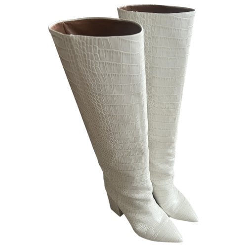 Pre-owned Paris Texas Leather Boots In White