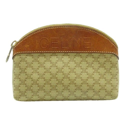 Pre-owned Celine Leather Purse In Beige
