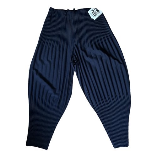 Pre-owned Issey Miyake Trousers In Navy