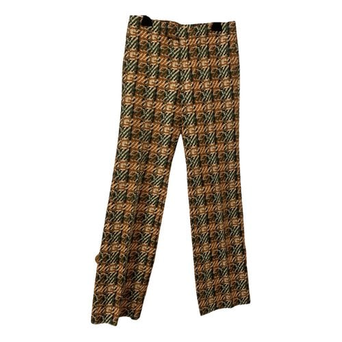 Pre-owned Gucci Straight Pants In Multicolour