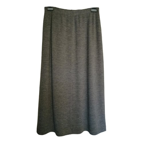 Pre-owned Missoni Wool Maxi Skirt In Grey