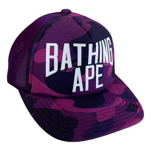 Pre-owned A Bathing Ape Hat In Purple