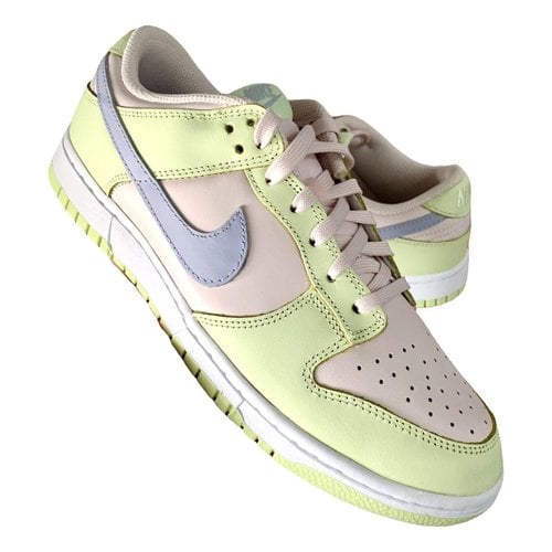 Pre-owned Nike Leather Trainers In Green
