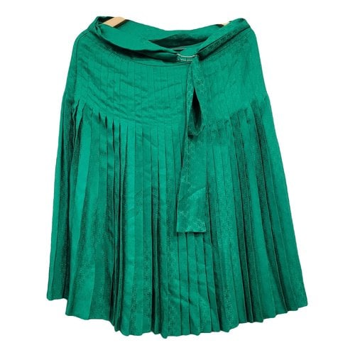Pre-owned Carolina Herrera Silk Mid-length Dress In Green