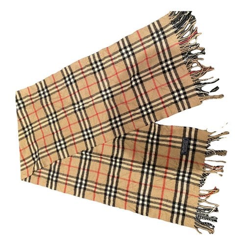 Pre-owned Burberry Cashmere Scarf & Pocket Square In Beige