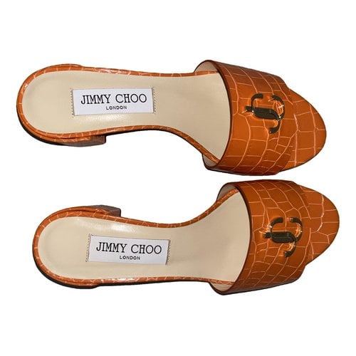 Pre-owned Jimmy Choo Leather Heels In Orange