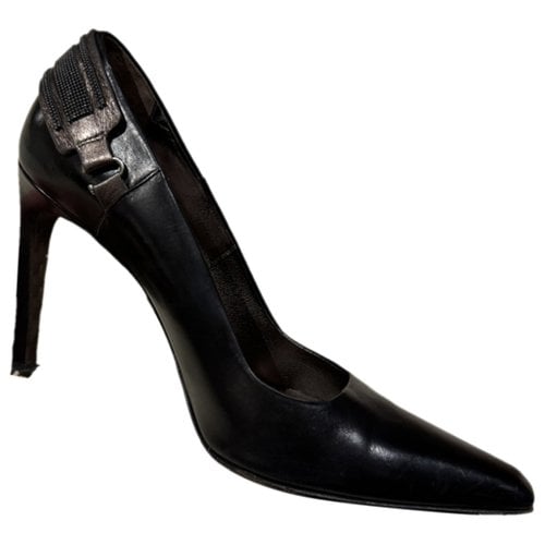 Pre-owned Brunello Cucinelli Leather Heels In Black