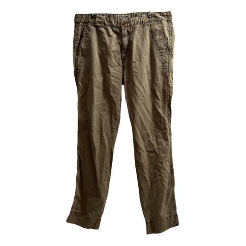 Pre-owned Closed Trousers In Beige