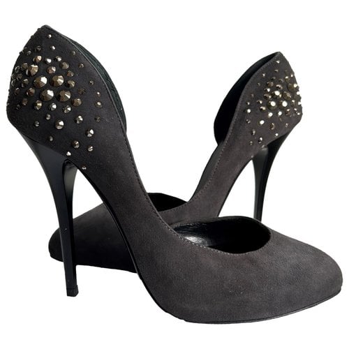 Pre-owned Giuseppe Zanotti Leather Heels In Anthracite