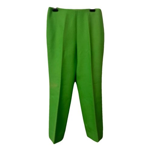 Pre-owned Gucci Wool Carot Pants In Green
