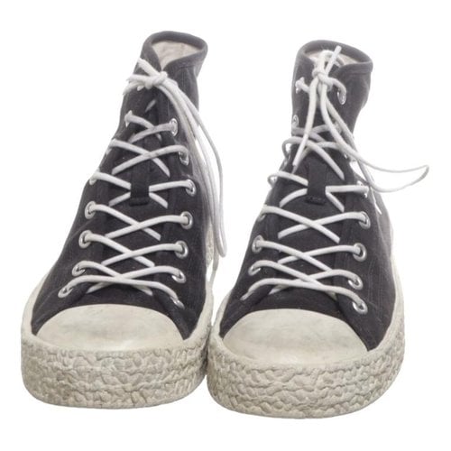 Pre-owned Acne Studios Cloth Lace Ups In Black