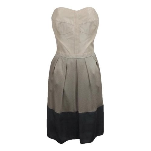 Pre-owned Reiss Silk Mid-length Dress In Silver