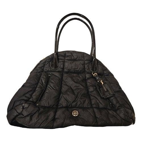 Pre-owned Hugo Boss Cloth Handbag In Black