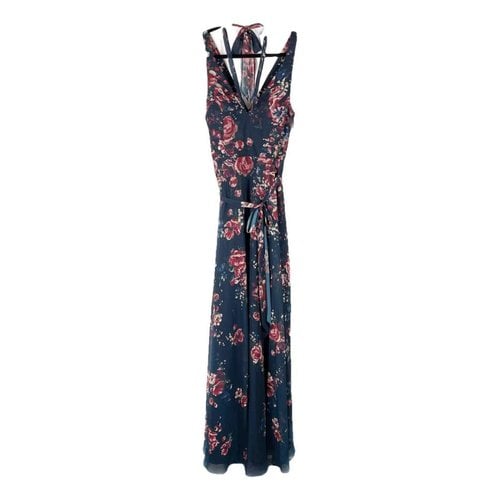 Pre-owned Marchesa Maxi Dress In Navy