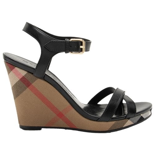 Pre-owned Burberry Cloth Sandal In Multicolour