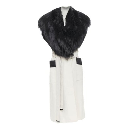 Pre-owned Tom Ford Wool Coat In White