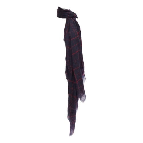 Pre-owned Chanel Wool Scarf In Black