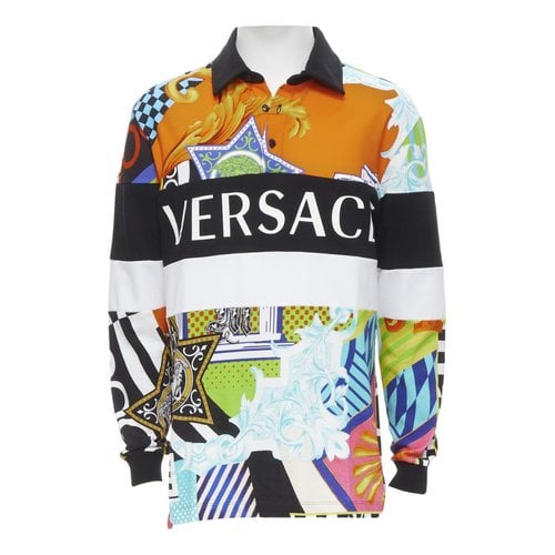 Pre-owned Versace Polo Shirt In Multicolour