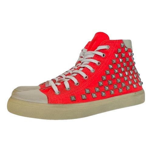 Pre-owned Saint Laurent Lace Ups In Red